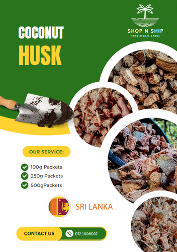 Coconut Husk  Dry  Chips Natural 100% Dry Organic Orchid  Media Growing ceylon