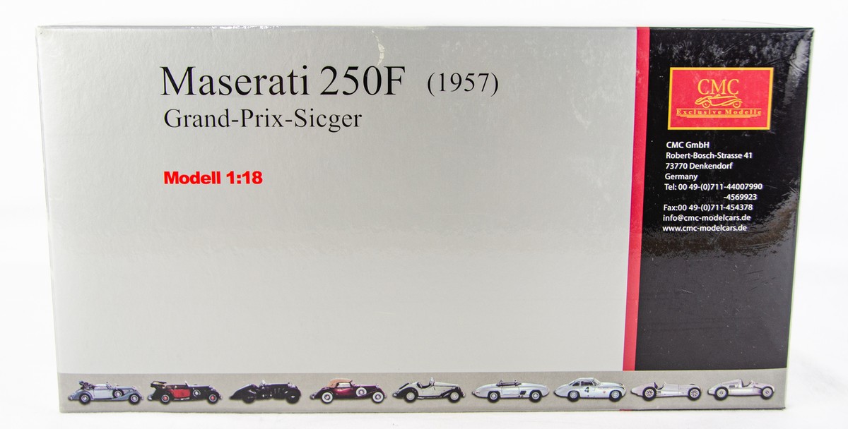 CMC 1:18 Scale 1957 Maserati 250F Grand Prix Sieger Diecast