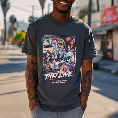 They Live TShirt, John Carpenter Retro Graphic Tee, 80s Sci-Fi Horror Gift