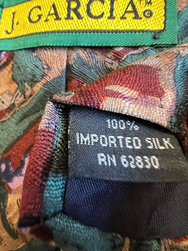 JERRY GARCIA HOMBRE 100% Seda Corbata Jerry Garcia Árbol Tronco Colección 7 Foto 4 de 4