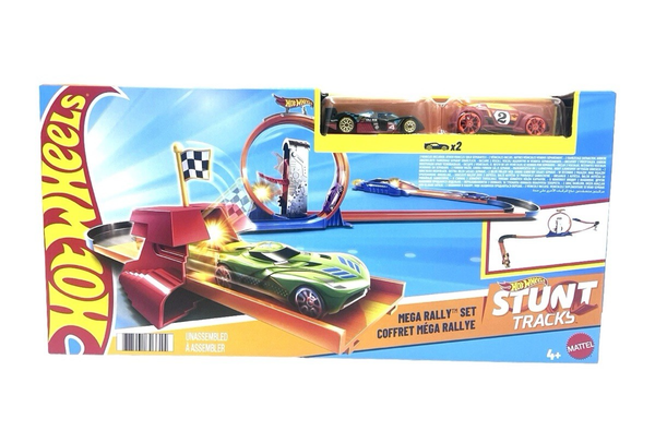 Hot Wheels Stunt Tracks Drop Down Challenge Set Autos Mattel 2024 NEU & OVP 4+-image