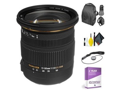 17-50mm f/2.8 EX DC OS HSM Zoom Lens for Canon DSLRs with APS-C Sensors + Deluxe