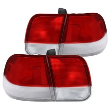 Redclear Fits 1996-1998 Honda Civic 4dr Sedan Tail Lights Brake Lamp Leftright