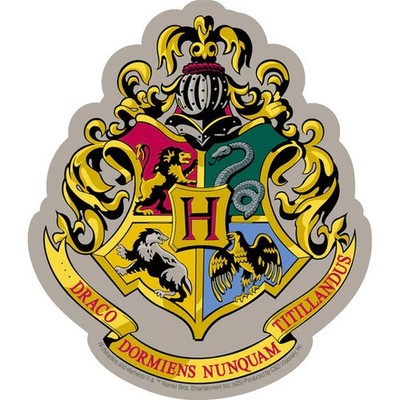 Stickers - C&D Visionary - Harry Potter Hogwarts Crest Logo Sign 4.3''x5'' NEW