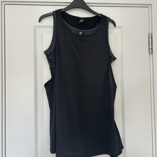 Liverpool FC Vest Top with Built-In Sports Bra Size 14 Black Women?s Activewear