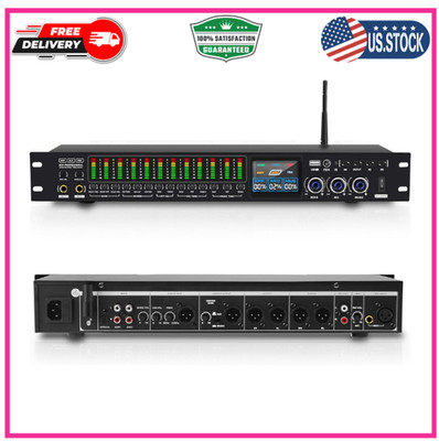 K-6 Professional KTV Digital Pre-Stage Effector Anti-Howling Audio Processor Kar