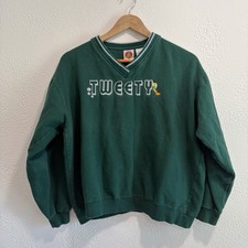Vintage late 90s early 2000 Looney Tunes Tweety Bird V-Neck Sweatshirt
