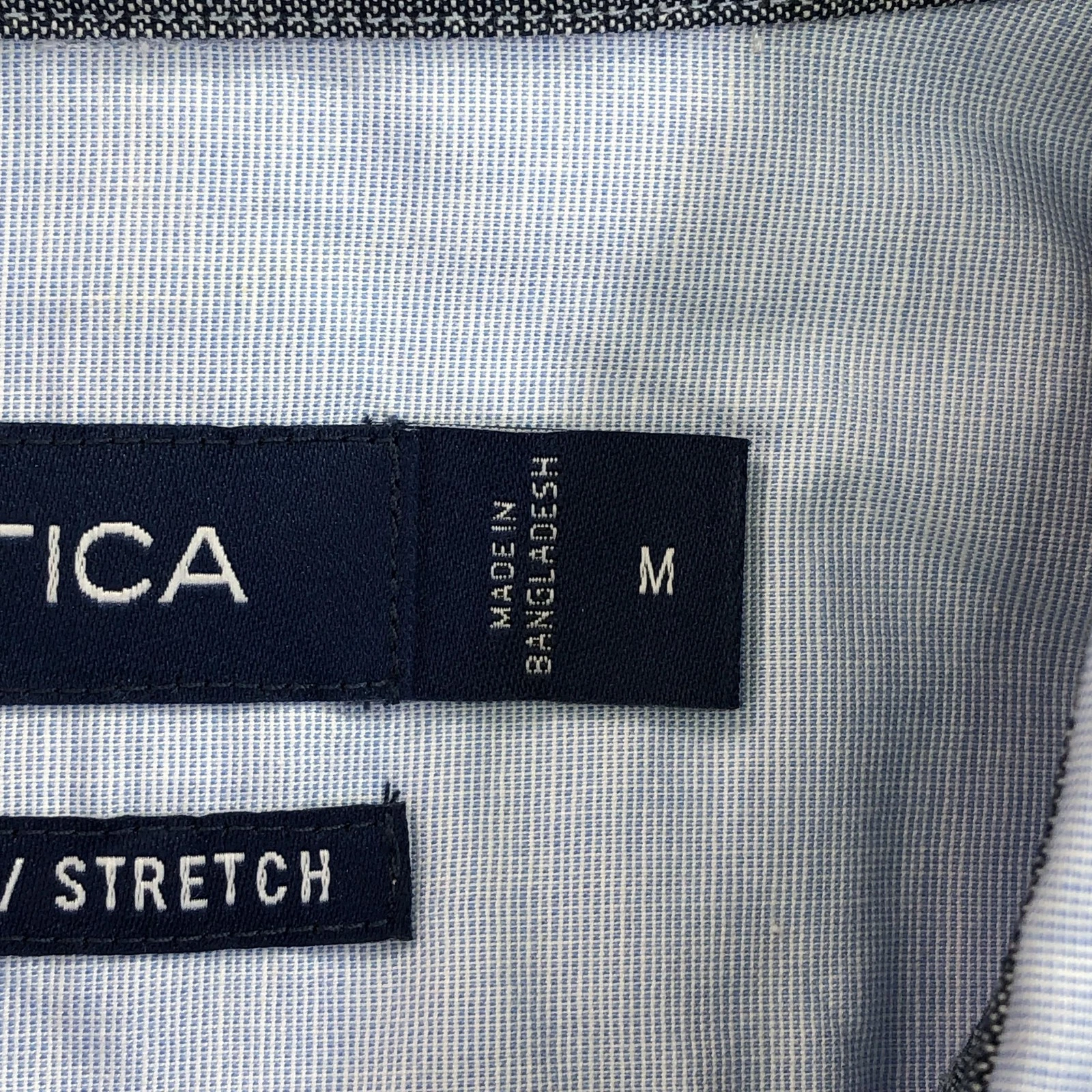 NEW Nautica Shirt Mens Medium Blue Long Sleeve Button Up Classic Fit Stretch image 11