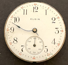 Antique 1911 Elgin 355 Pocket Watch Movement Parts/Repair 0s 15j USA