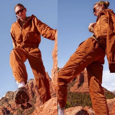 Halfdays Women's Watson Nylon Cargo Pants baggy Hiking Caramel 1X