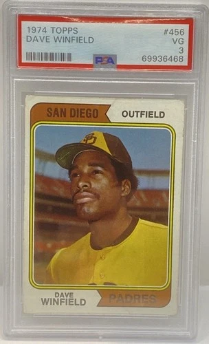 1974 Topps Dave Winfield Rookie #456 PSA 3 RC PADRES HOF