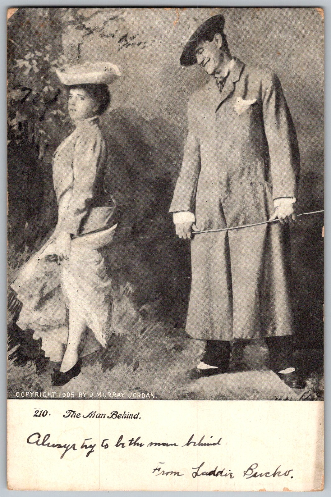 Antique Postcard The Man Behind Philadelphia, PA 1900s