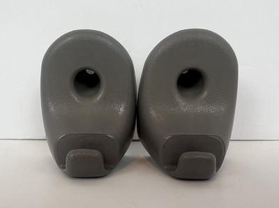 02-06 OEM Chevy Silverado Sierra Left Right Sun Visor Clip Hook Set Dark Gray