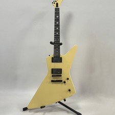 Custom cream yellow goose-shaped electric guitar, black hardware, free shipping