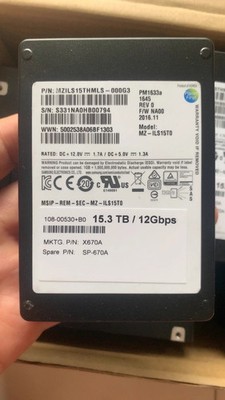 Samsung 15.36TB SSD PM1633A SAS MZ-1LS15T0 X670A Netapp MZ1LS15THMLS-000G3