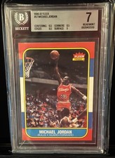 MICHAEL JORDAN BGS 7 1986 FLEER #57 ROOKIE CARD RC BULLS NEAR MINT. rookie card picture