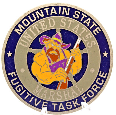 US Marshal Mountain State Fugitive Task Force Honor Challenge Coin 1.75''