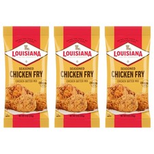 Louisiana Seasoned Chicken Fry Batter Pack of 3 Crispy 9 Ounce (Pack 3)