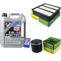 Mann Inspektionspaket 5L Liqui Moly Top Tec 5W-30 FüR Mitsubishi Outlander I 2.4