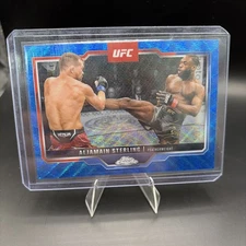 2025 Topps Chrome UFC Aljamain Sterling Blue Wave /75