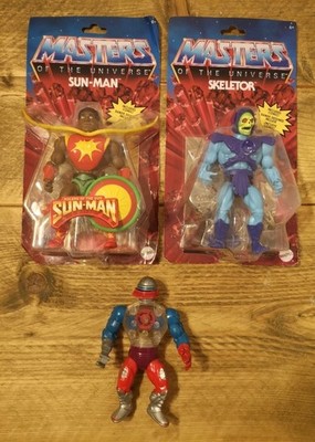 Masters of the Universe Set   Roboto 1984 + Sun-Man 2022 + Skeletor 2021   MOTU
