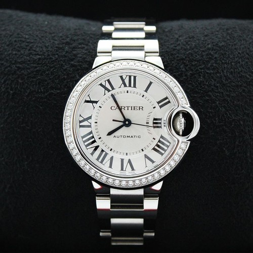 Cartier Ballon Bleu 33mm Diamant Automatik Stahl W4BB0023 134125215