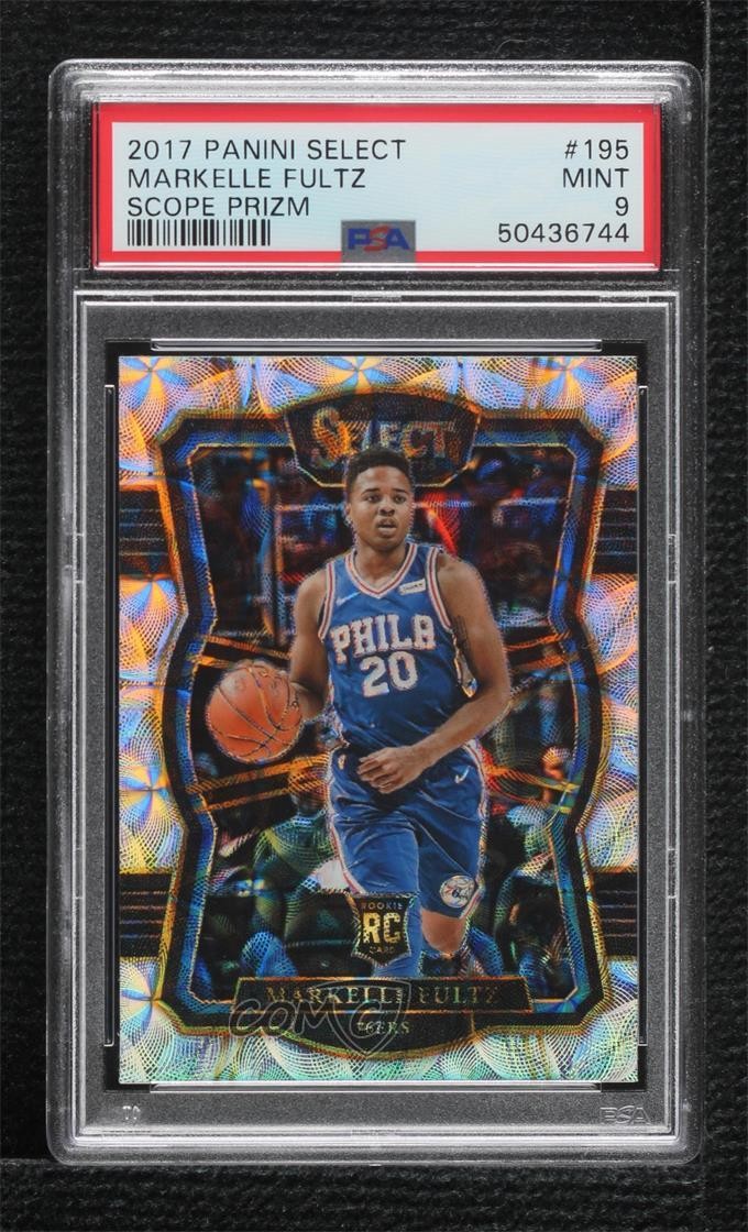 2017 Panini Select Premier Level Scope Prizm Markelle Fultz #195 PSA 9 MINT 5b9