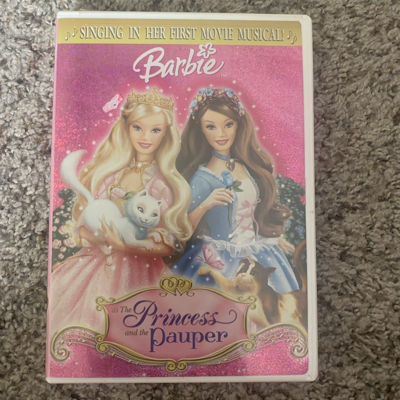 Barbie DVD Lot 2 Movies Princess Pauper with CD, Magic of Pegasus 
