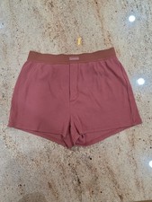 New Women's SKIMS Brick Cotton Rib Loose Boxer Size S