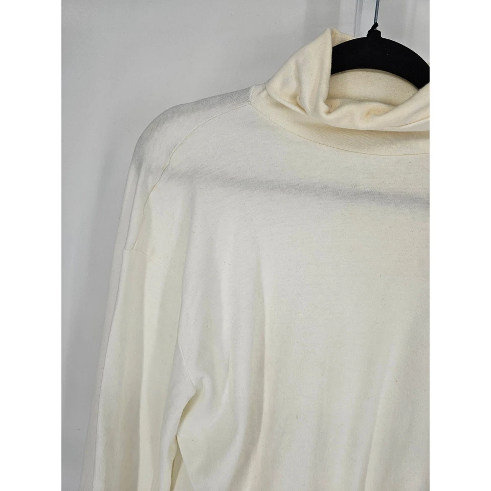 Camiseta Eastern Mountain Sports Para Hombre Cuello Tortuga Blanca Manga Larga Algodón Talla L Foto 2 de 4