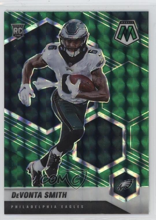2021 Panini Mosaic Rookies Green Mosaic Prizm DeVonta Smith #305 0u79