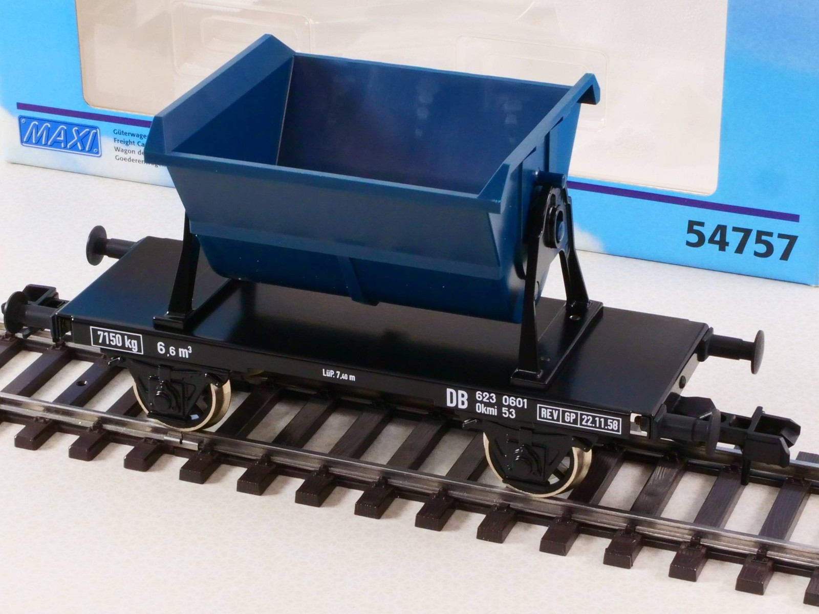 Märklin 54757 Maxi Tippler Unloader Freight Car DB Spur 1 Mint! OVP 1706-26-93