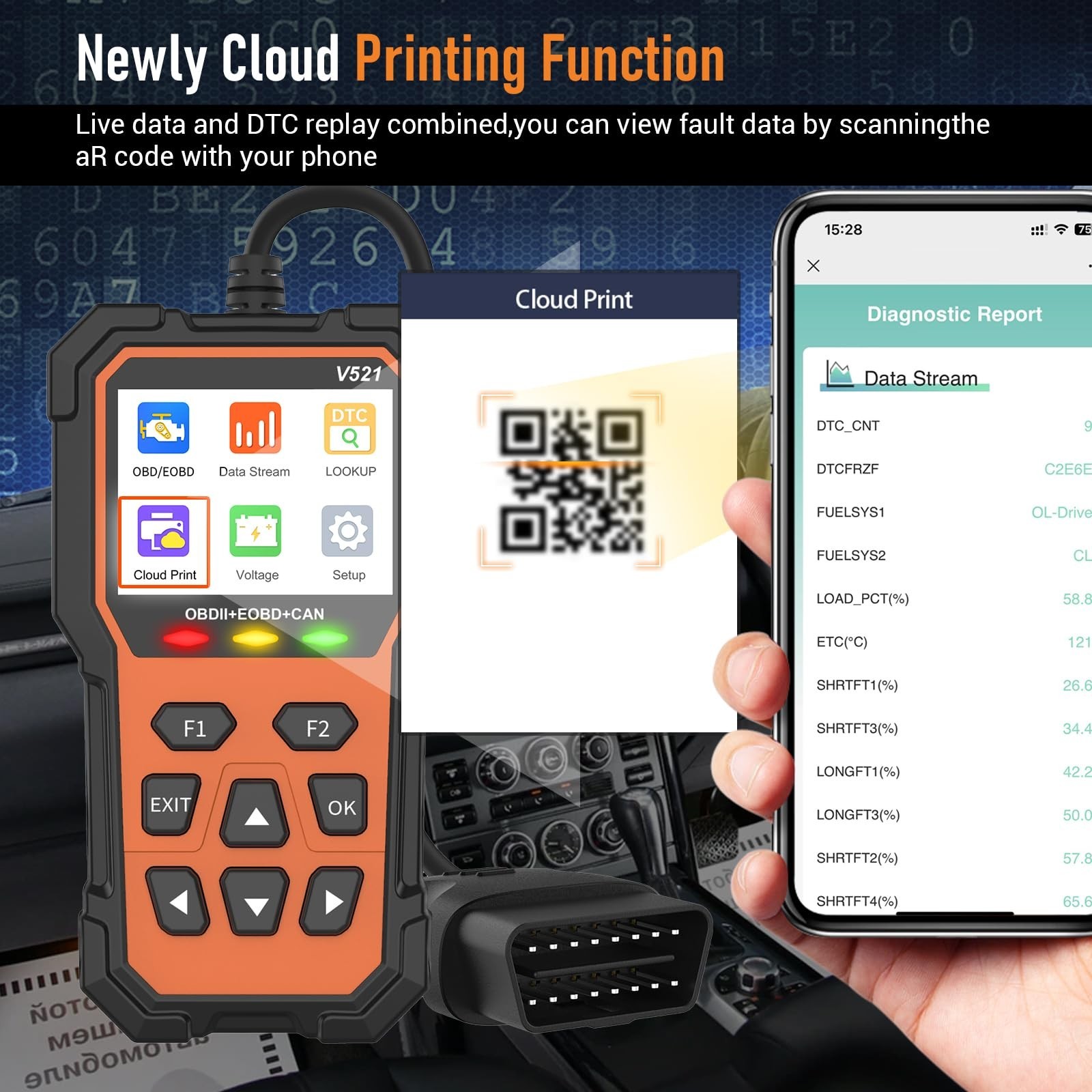 OBD2 Scanner Diagnostic Tool, Professional OBD2 Scanners Car Code Reader Chec...