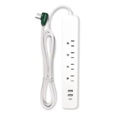 Go Green Power GGPGG1462USBC 4 ft. Cord Length Cord Surge Protector with Thre...