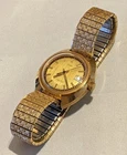 Vintage Timex Women's Electrics Watch All Gold Tone Date On Face Needs Battery
