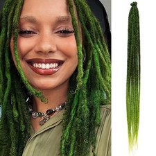 Dreadlock Extensions 1 Pack 10Strands Synthetic Handmade Crochet Dreads 24