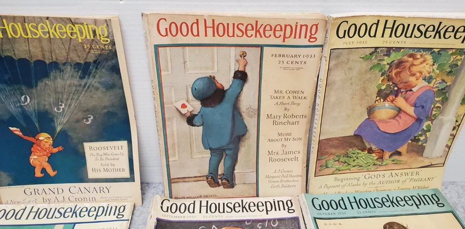 Винтажные хорошие журналы по ведению домашнего хозяйства 1933 лот из 8 в том же году - Изображение 2 из 4