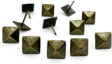 Let's Decorate 200pcs D12mmxL17mm Square Sofa Upholstery Tacks Brass Antique ...