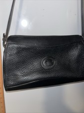Vintage Dooney  Bourke Black Classic CrossBody Shoulder Clutch Bag Pebble