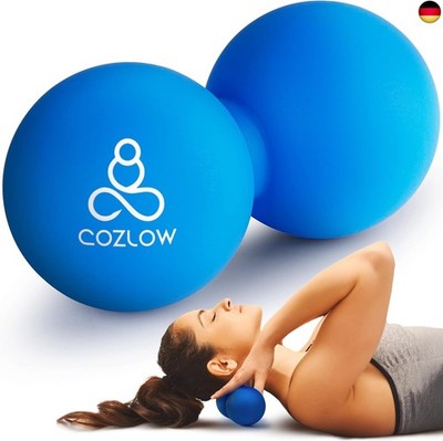 Double Lacrosse Silikon-Massageball - Cobalt Blue - Peanut Triggerpunkt-Roller