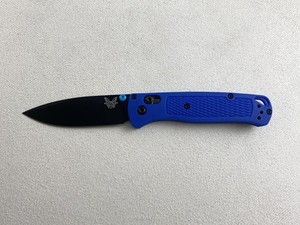 Benchmade 535 Custom Bugout Knife Blue Grivory Handle CPM-S30V Folding Knife