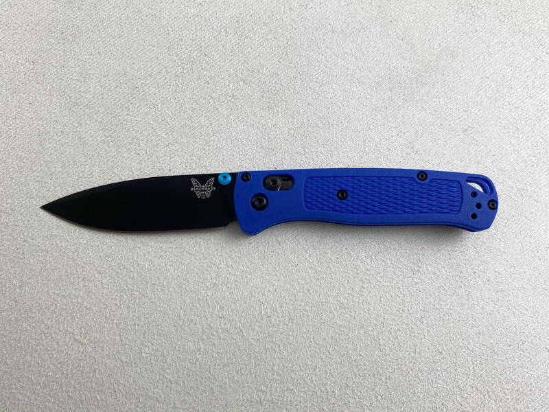 Benchmade 535 Custom Bugout Knife Blue Grivory Handle CPM-S30V Folding Knife