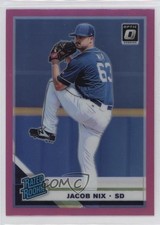 2019 Panini Donruss Optic Rated Rookies Pink Prizm Jacob Nix #68 12hh