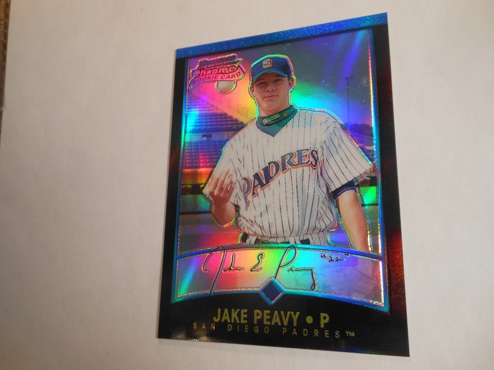 2001 Bowman Chrome #183 Jake Peavy Refractor RC Cy Young Winner! rookie Centered - Image 2 of 4