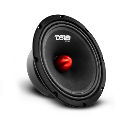 DS18 PRO-GM8B Car Audio Speaker - 8'' Midrange Red Aluminum Bullet 580W 8 Ohms