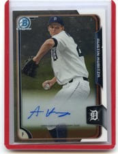 2015 BOWMAN CHROME #BCAP-AK AUSTIN KUBITZA AUTOGRAPH ROOKIE RC, TIGERS, 061815