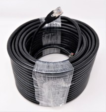 SPACE SHUTTLE-C CAT5E 100' LAN CABLE BLACK, FT2 ETL VERIFIED CSA LL80671 - NEW 