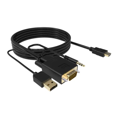 Cable HDMI VGA / Conector VGA HDMI Conector HDMI Convertidor VGA Salida HDMi Entrada - Imagen 4 de 10