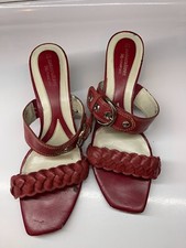 vintage sandal red open toe with heel naturalizer n5 comfort