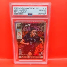 2023 PANINI DONRUSS WOMENS WC #16 LIEKE MARTENS NET MARVELS PSA 10 NETHERLANDS